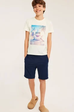 Kortärmad pyjamas med hajmotiv