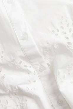 Kortärmad skjorta med broderie anglaise