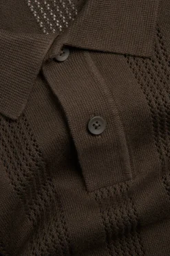 Kortärmad stickad tröja