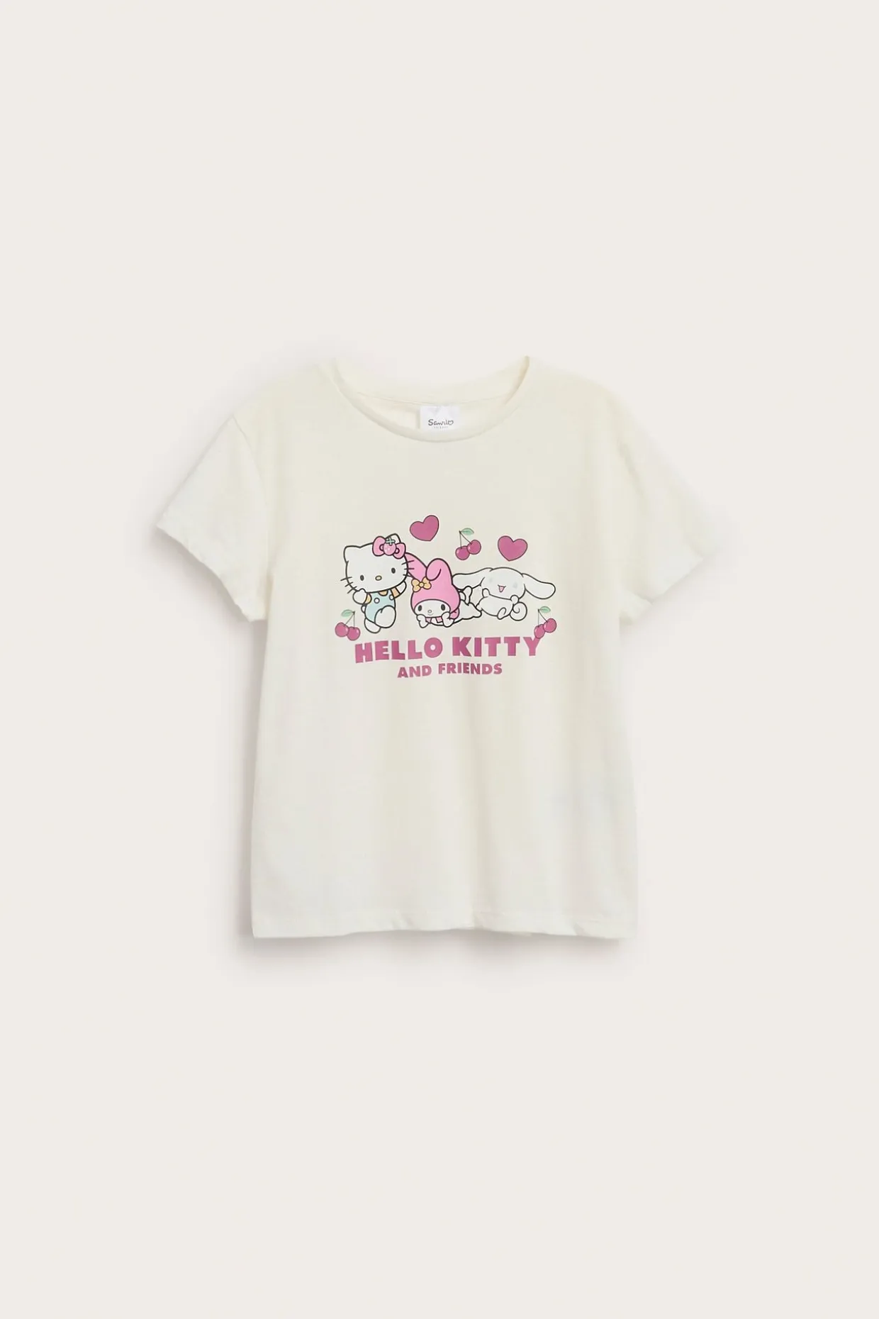 Kortärmad topp med Hello Kitty