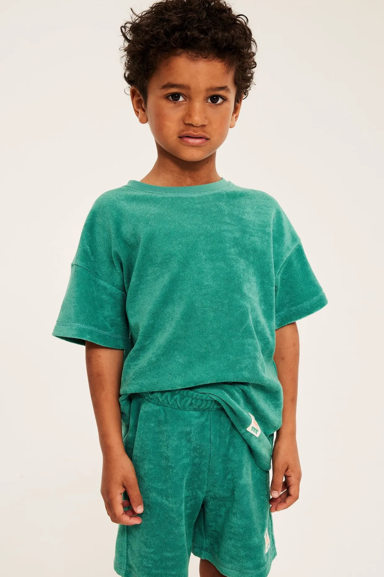 Kortärmad t-shirt i frotté