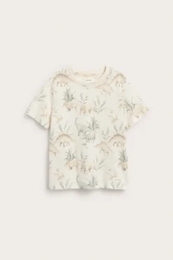 Kortärmad t-shirt med dinosaurier