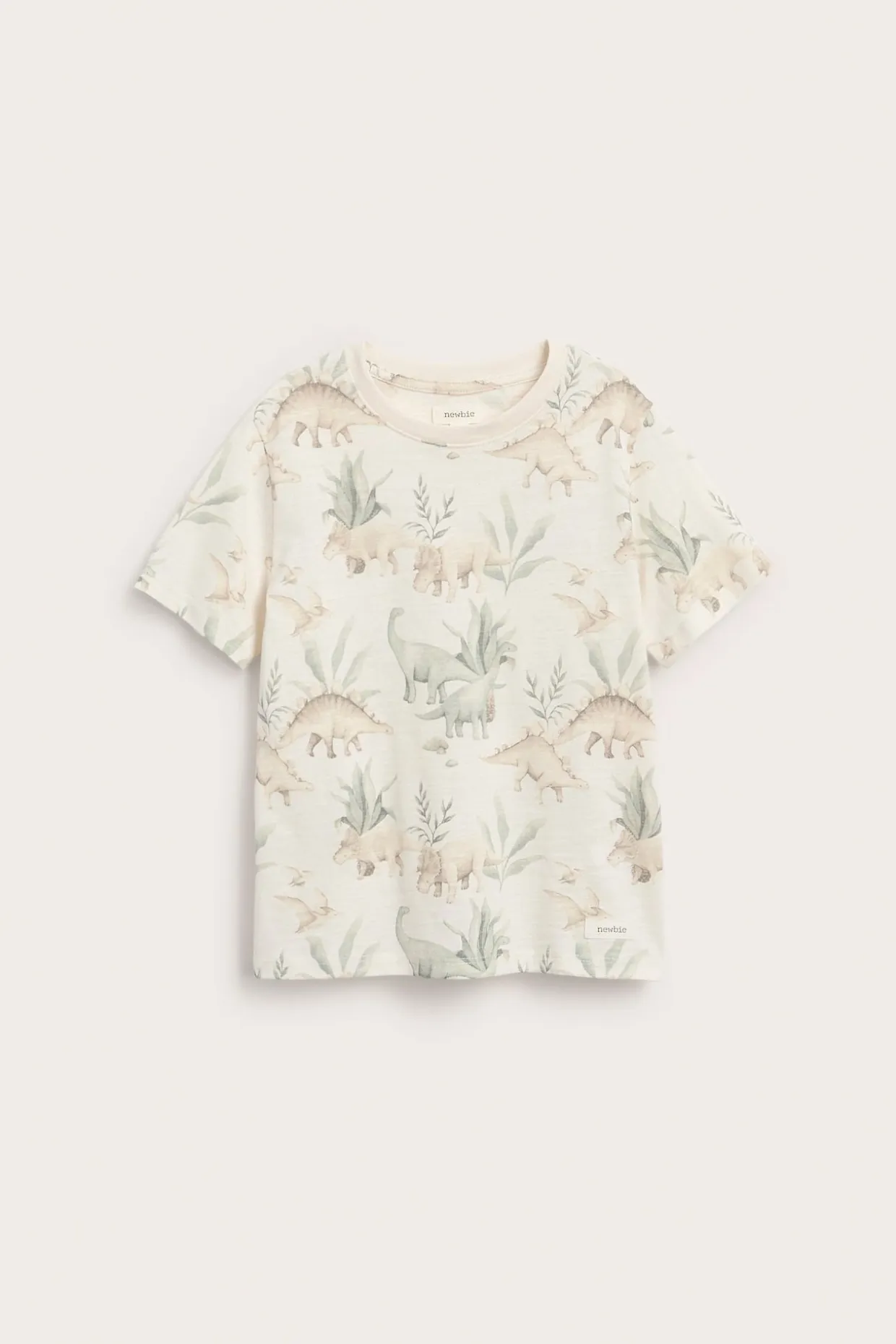 Kortärmad t-shirt med dinosaurier