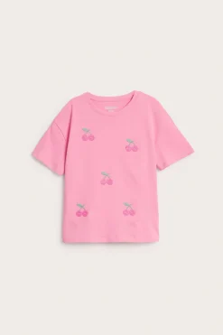 Kortärmad t-shirt med körsbär