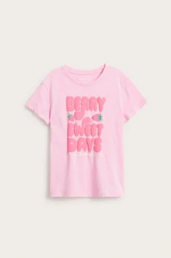 Kortärmad t-shirt med textprint