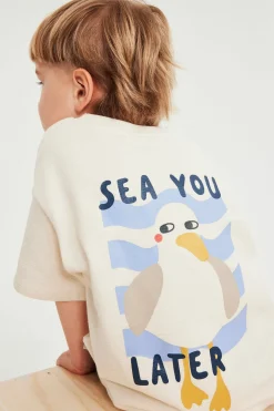 Kortärmad t-shirt med tryck