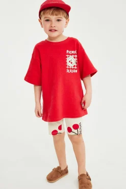 Kortärmad t-shirt med tryck