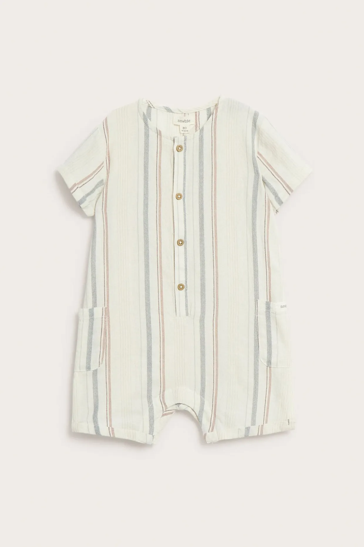 Kortärmad vävd romper