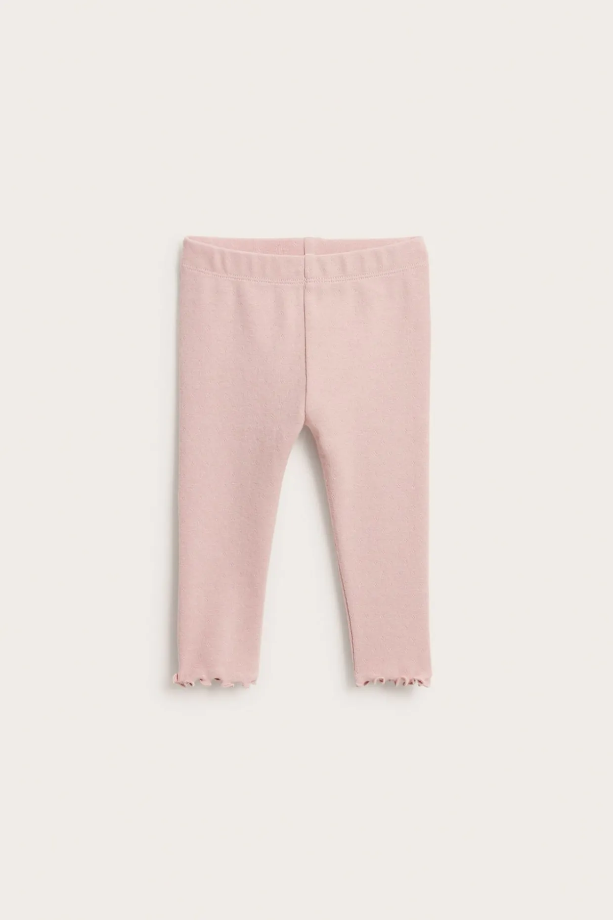 Leggings med pointelle mönster