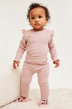 Leggings med pointelle mönster