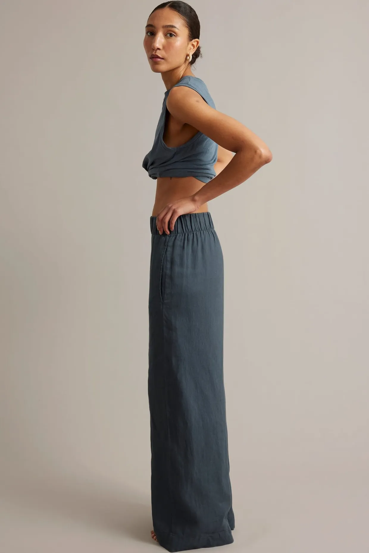 Linnebyxa wide fit