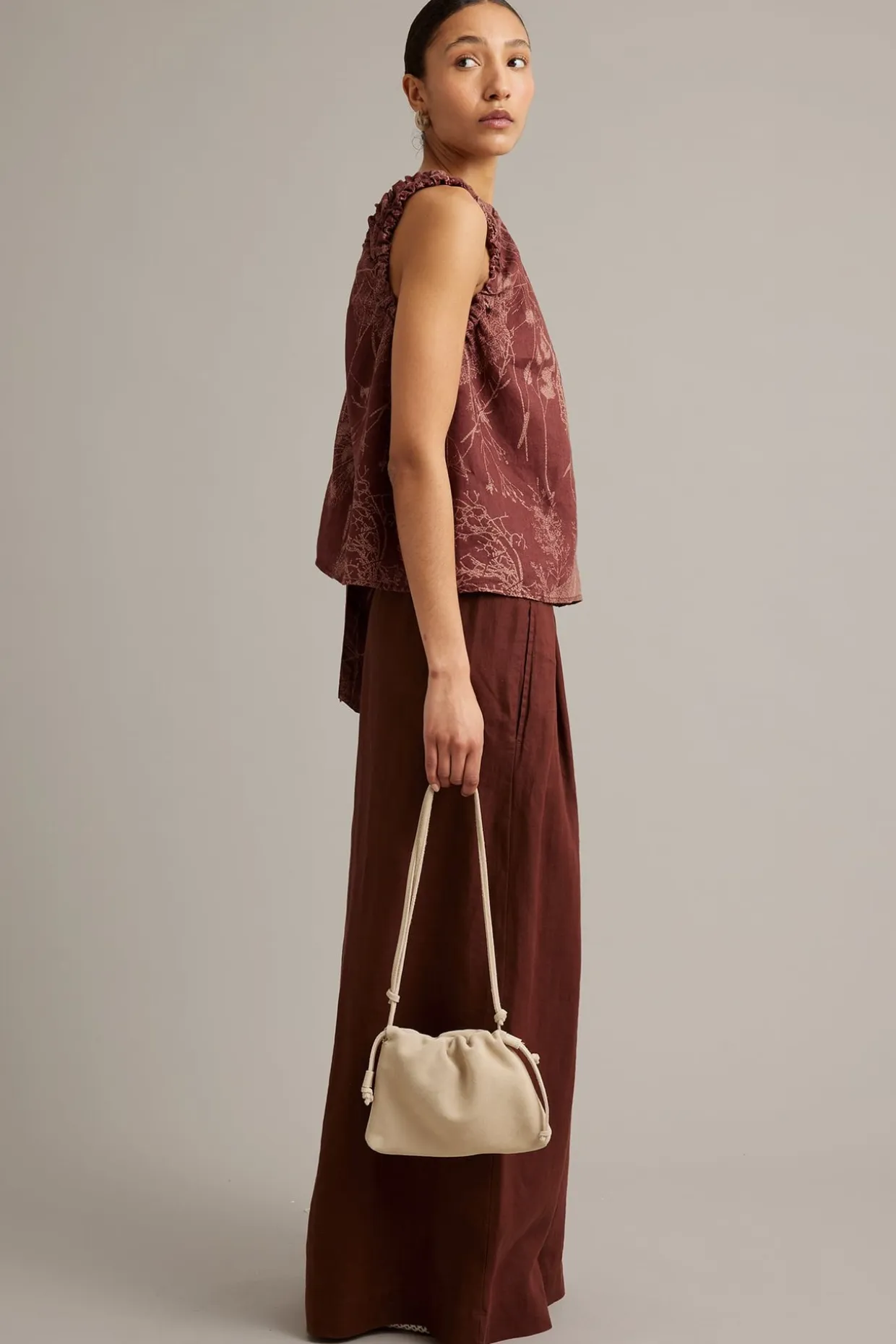 Linnebyxor wide fit