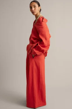 Linnebyxor wide fit