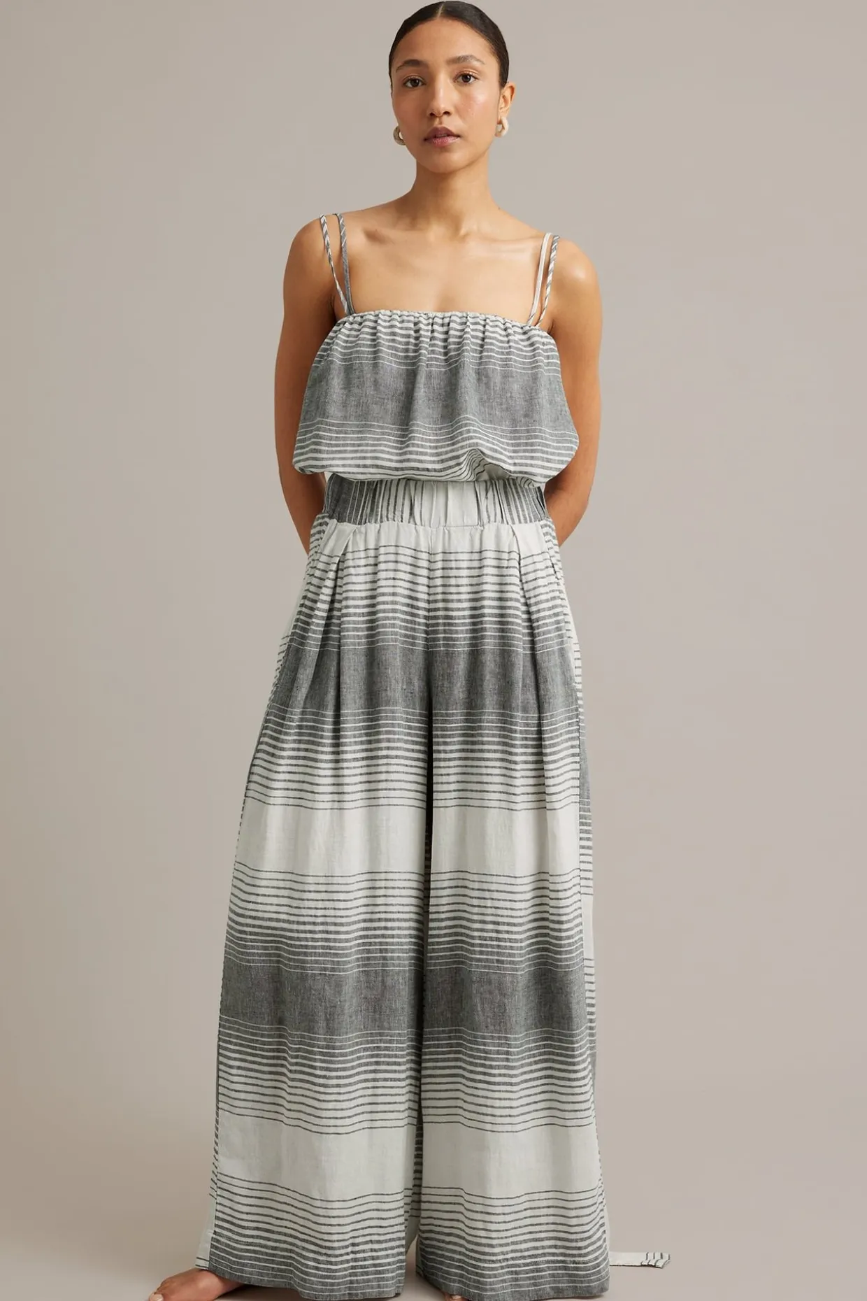 Linnebyxor wide fit