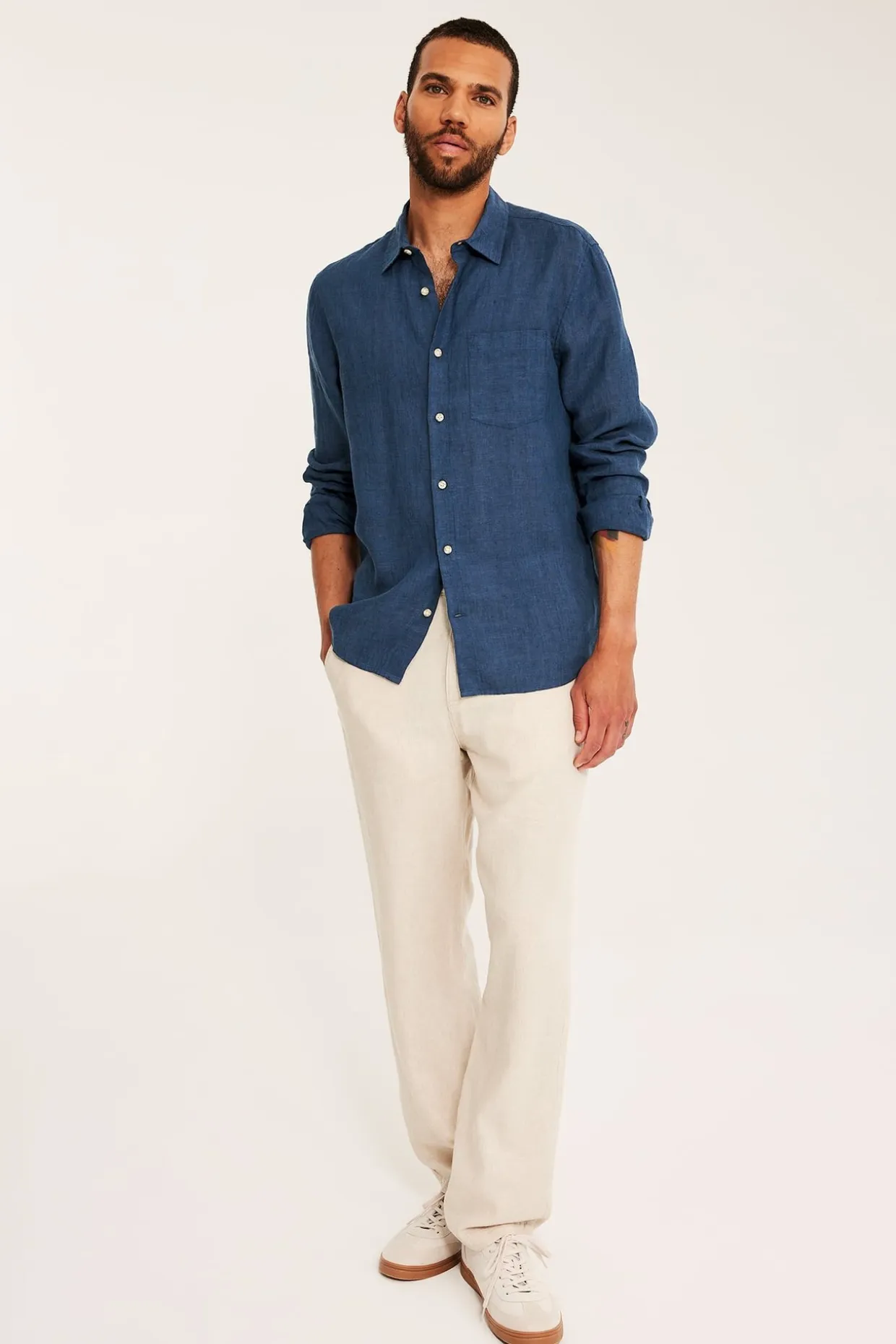 Linneskjorta regular fit