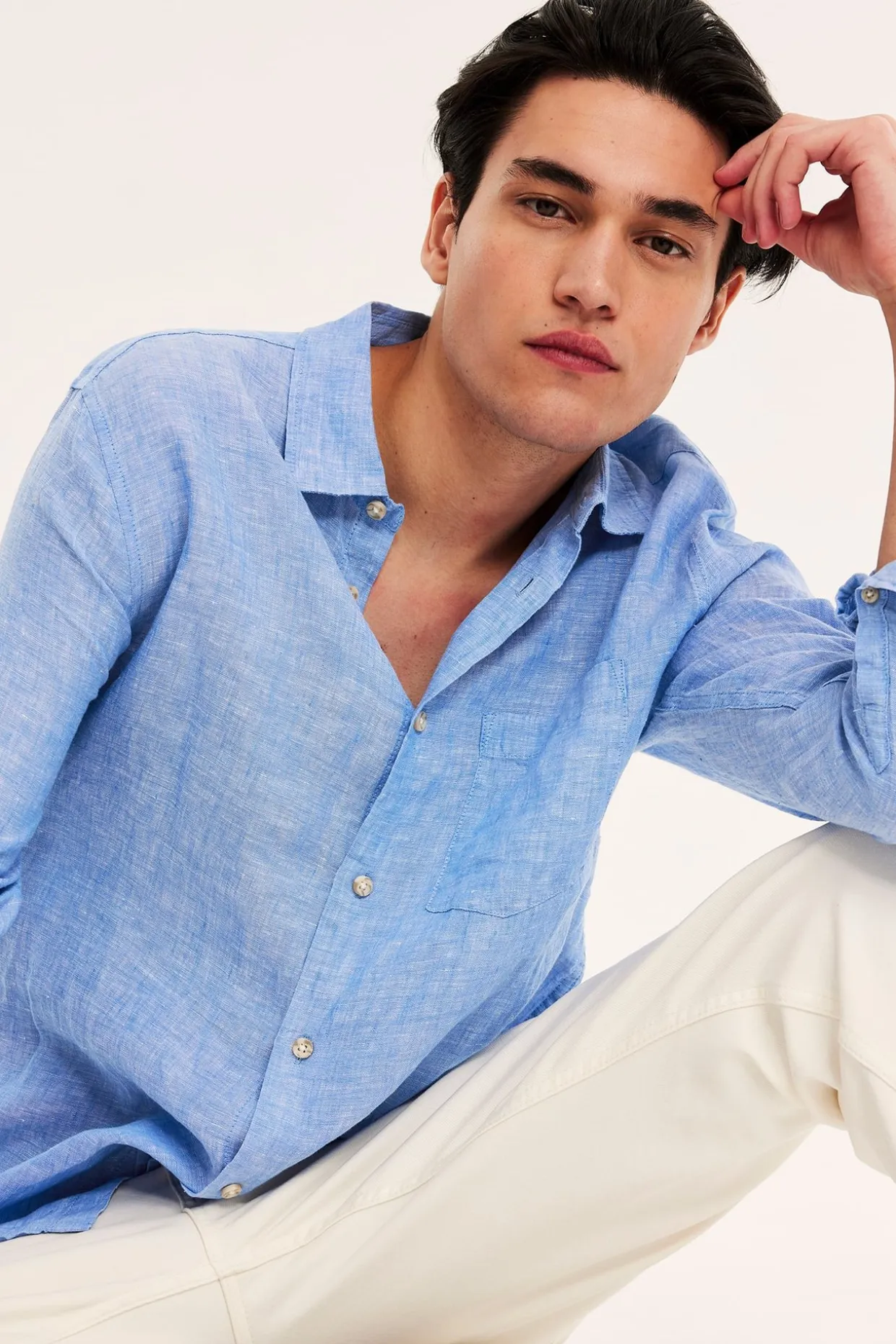 Linneskjorta regular fit
