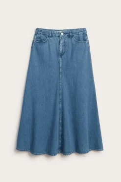 Lång jeanskjol