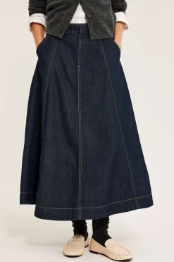 Lång jeanskjol