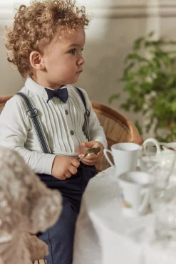 Långärmad body med fluga