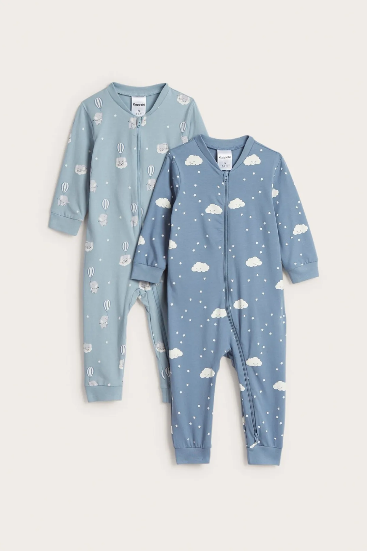 Långärmad pyjamas i 2-pack