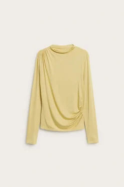 Långärmad topp med drapering