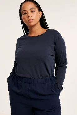 Långärmad t-shirt i bomull