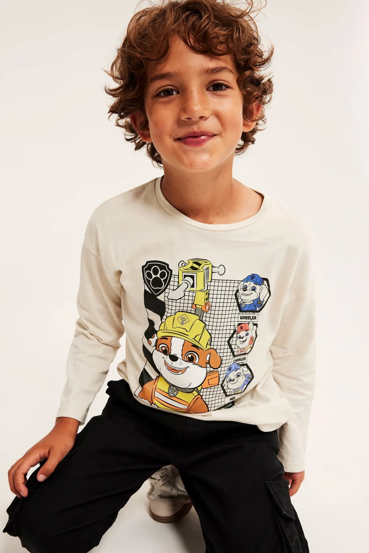 Långärmad t-shirt med Rubble från Paw Patrol