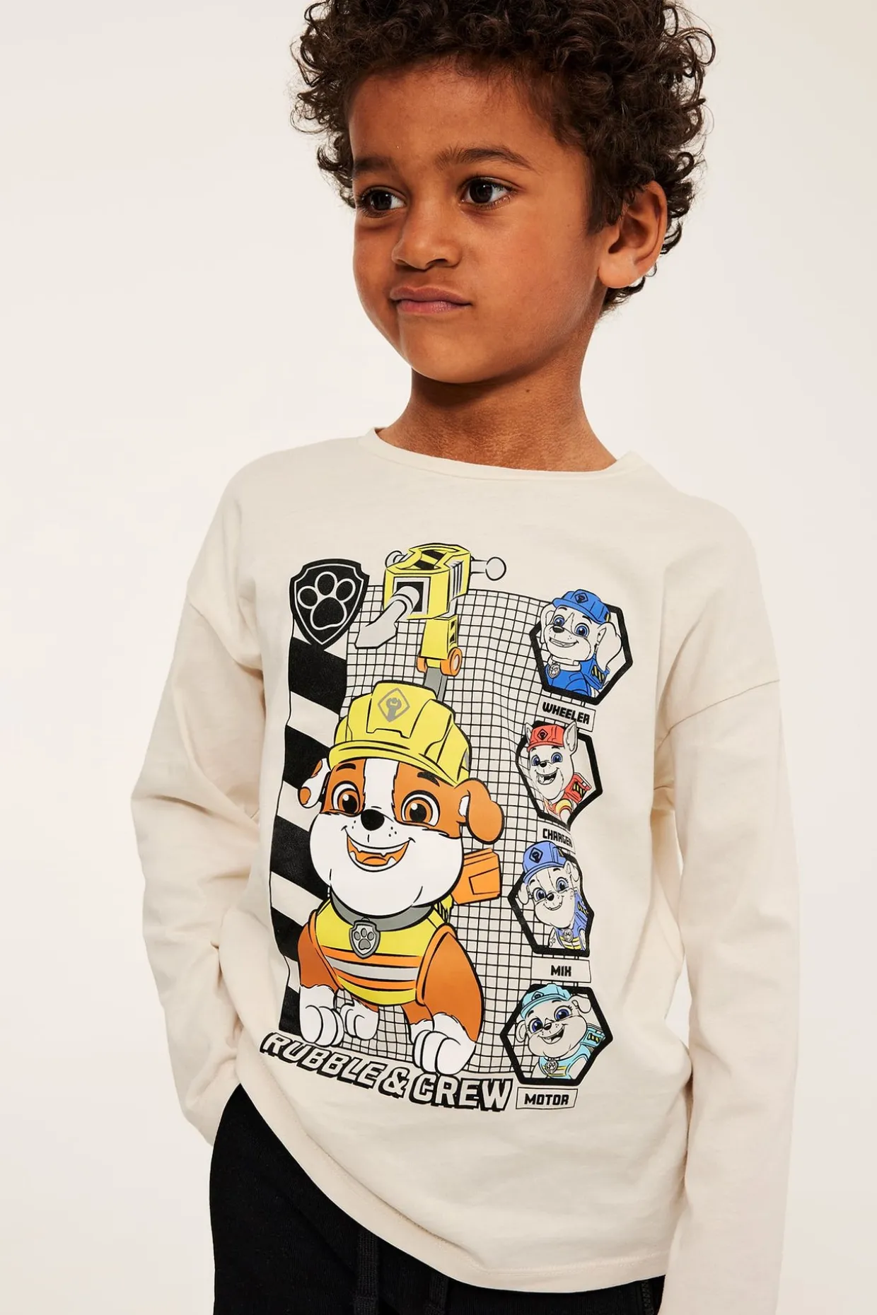 Långärmad t-shirt med Rubble från Paw Patrol