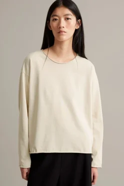 Långärmad t-shirt med rullade kanter
