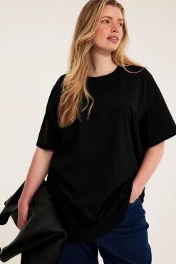 Lång t-shirt i bomull