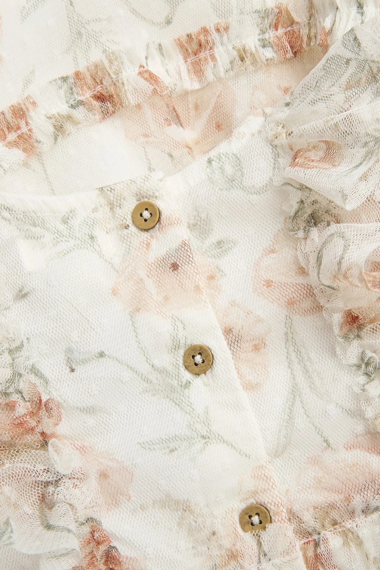 Meshklänning med blommönster