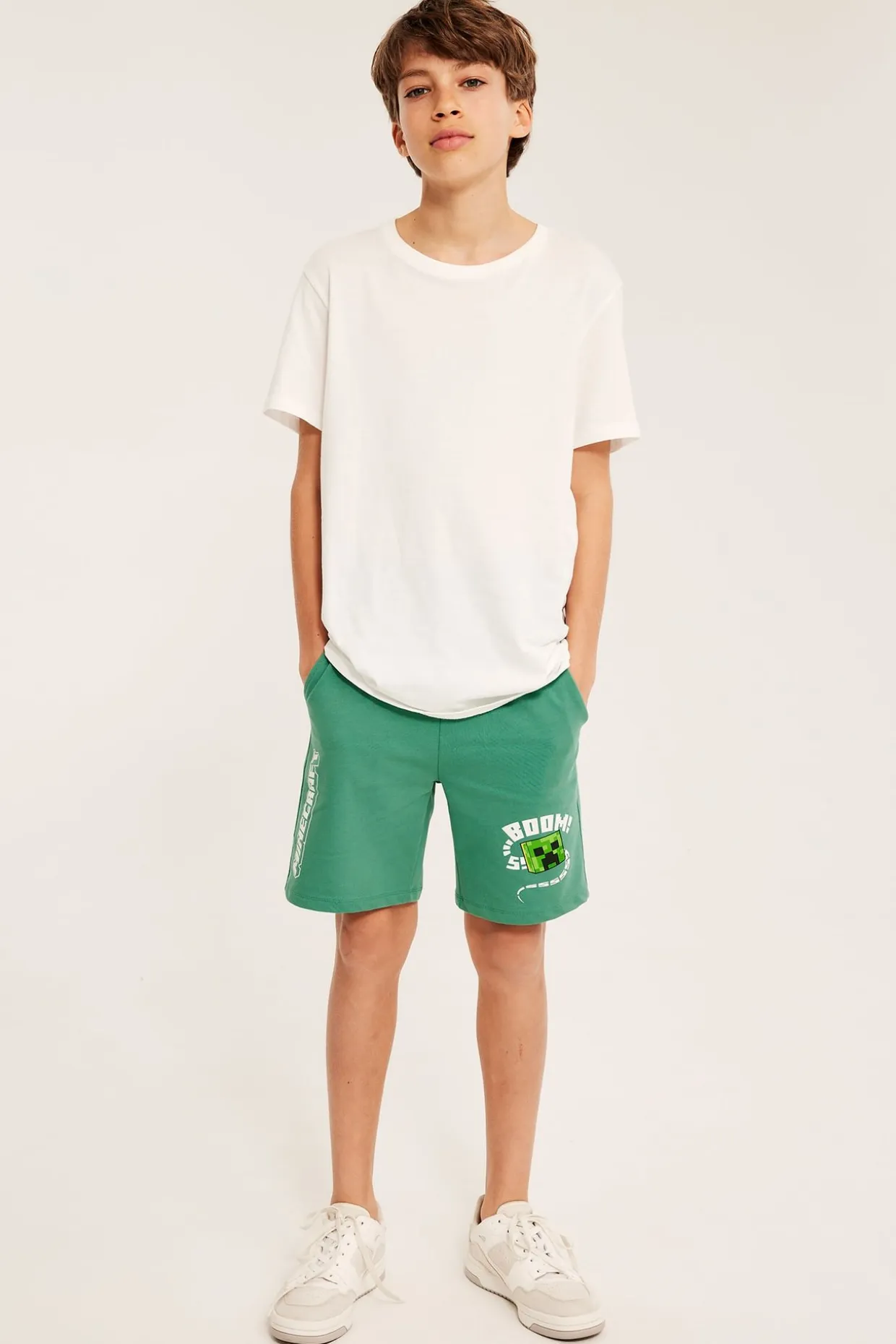 Mjukisshorts med Minecraft print