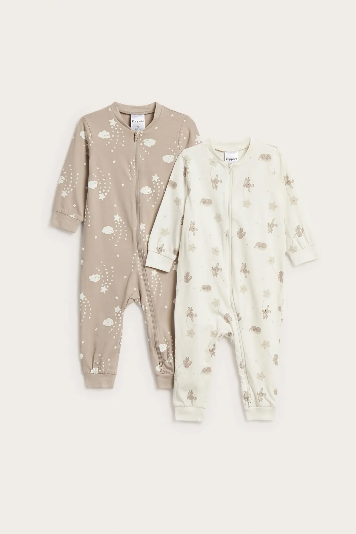 Mönstrad babypyjamas i 2-pack