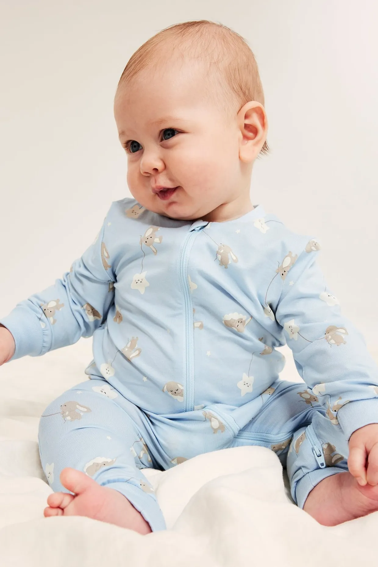 Mönstrad babypyjamas i 2-pack