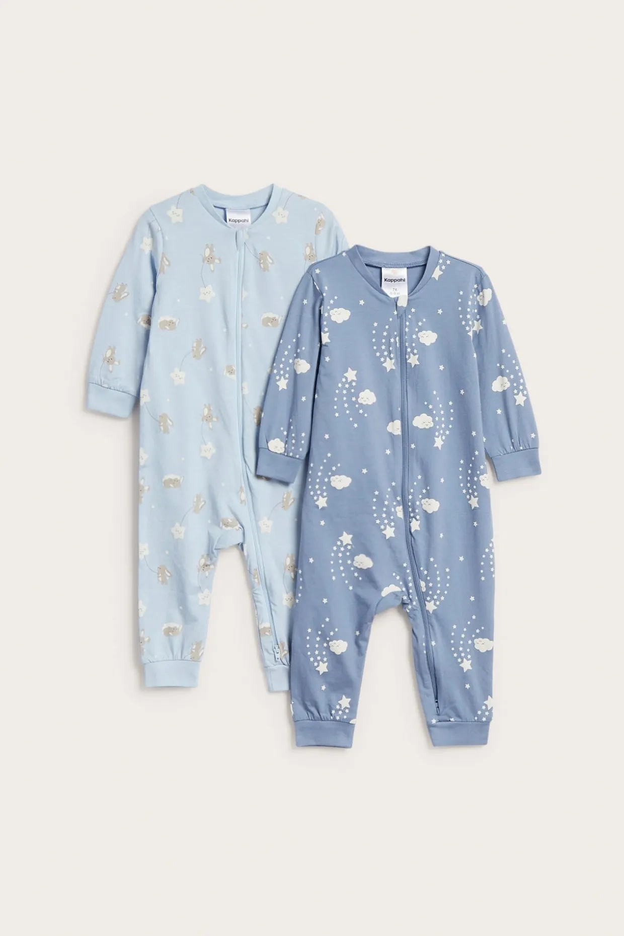 Mönstrad babypyjamas i 2-pack