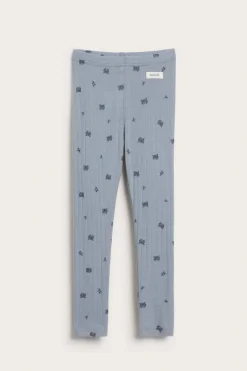 Mönstrade leggings i merinoull