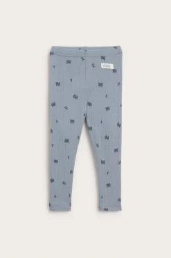 Mönstrade leggings i merinoull