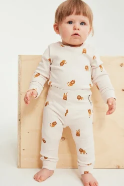 Mönstrade leggings med lejonmönster