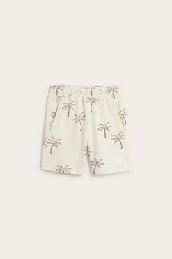 Mönstrade shorts i bomullstrikå