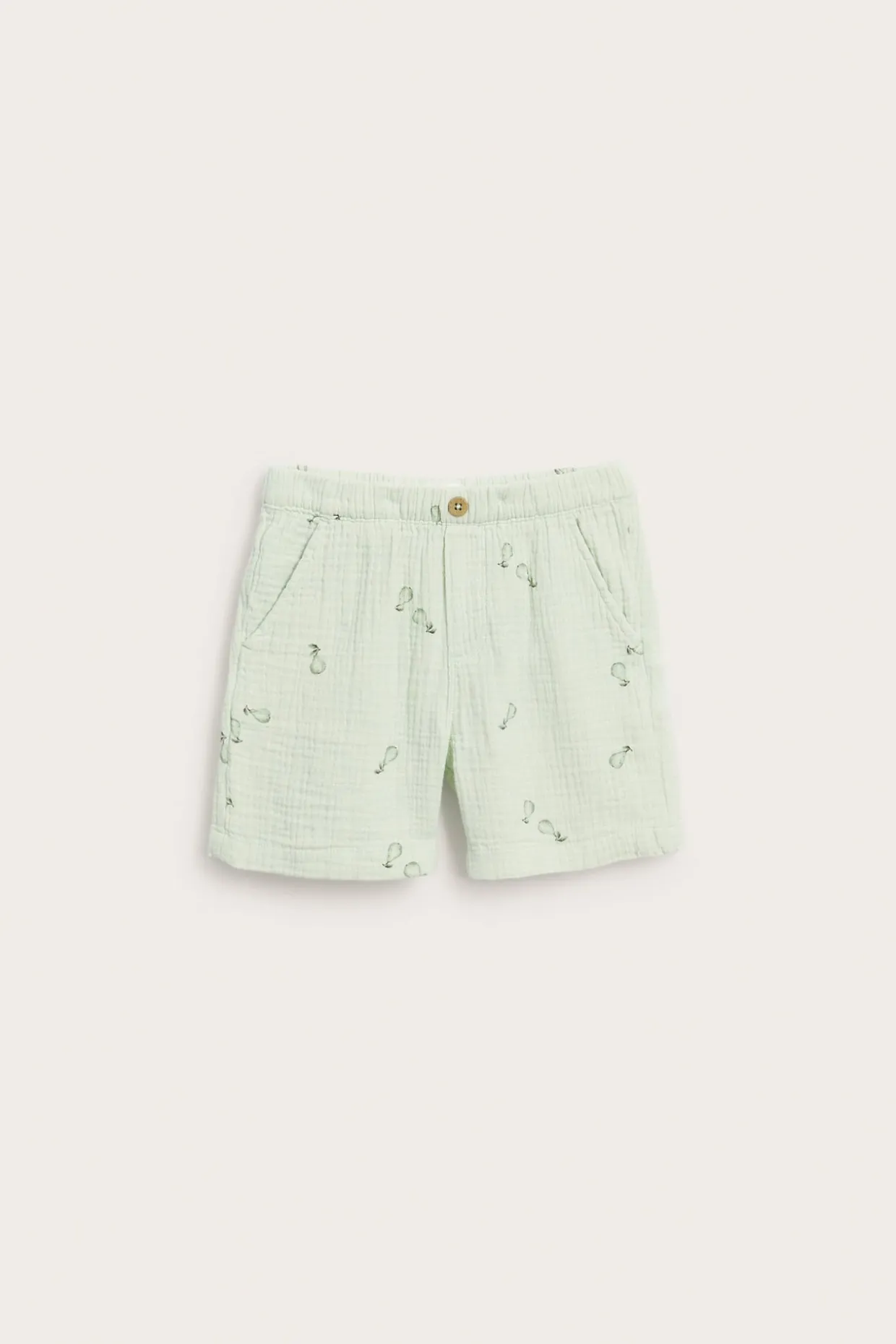 Mönstrade shorts i muslin