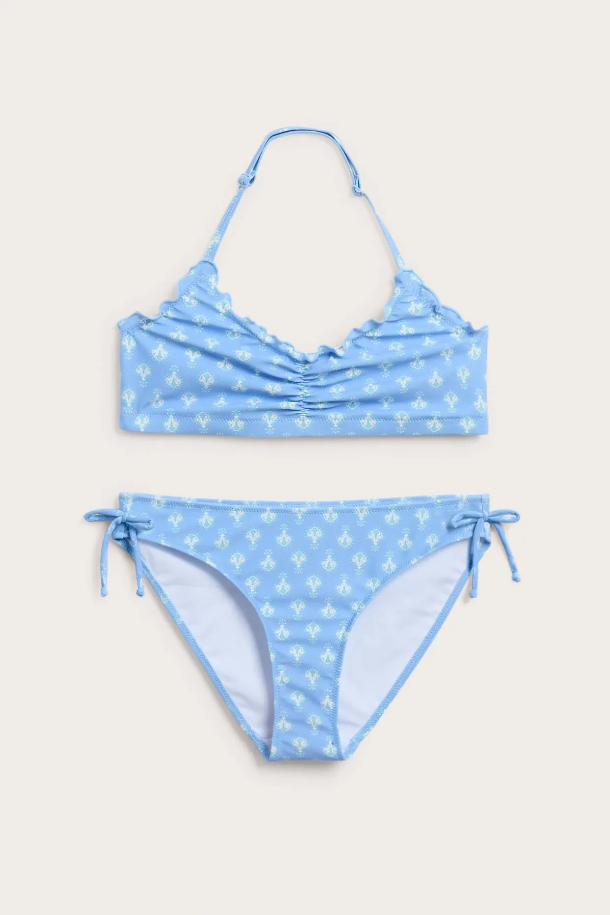 Mönstrad halterneck-bikini