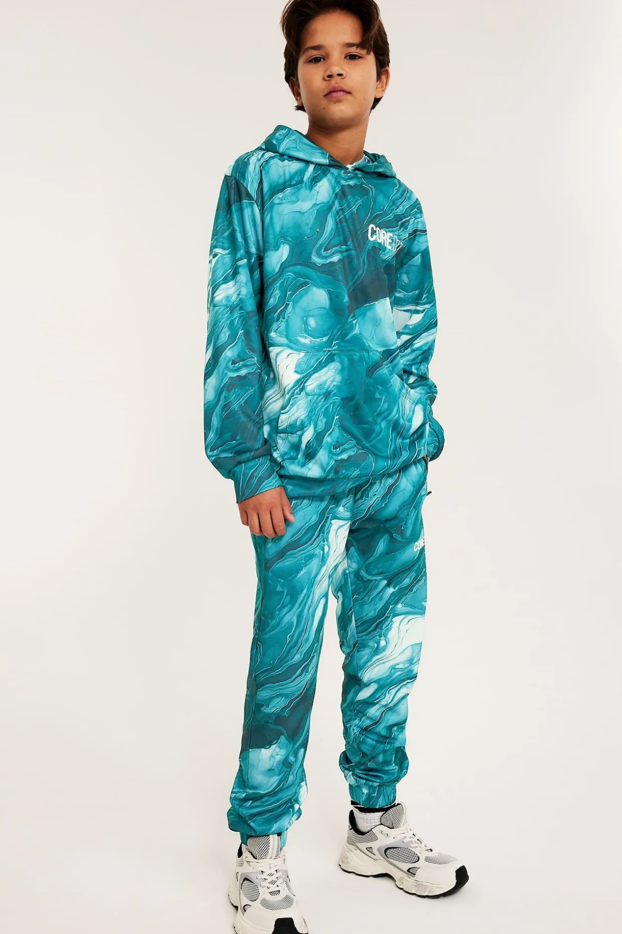Mönstrad hoodie i WCT