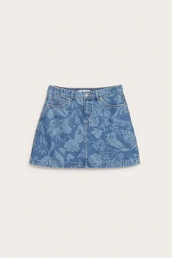Mönstrad jeanskjol