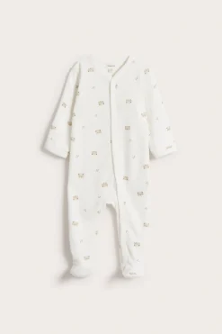 Mönstrad pyjamas i velour baby