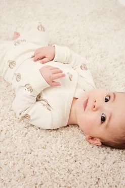 Mönstrad ribbad babybody