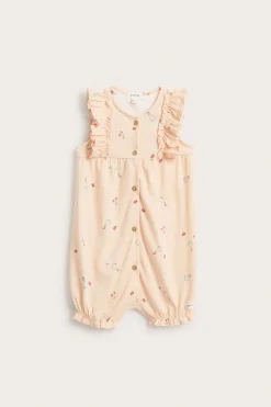 Mönstrad ärmlös romper