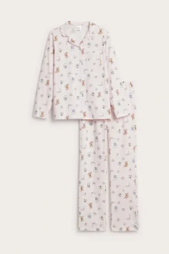 Mönstrad skjortpyjamas
