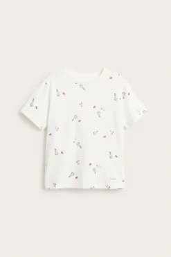 Mönstrad t-shirt i slubtrikå