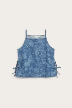 Mönstrat linne i denim
