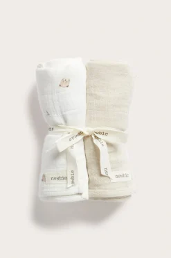 Muslinfiltar med nallar 2-pack